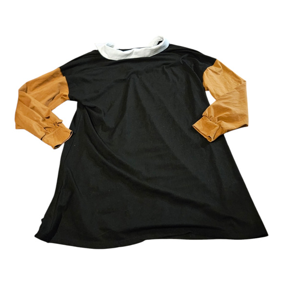 Shein Medium Black and Yellow Pullover Shirt Dress - Picture 4 of 7